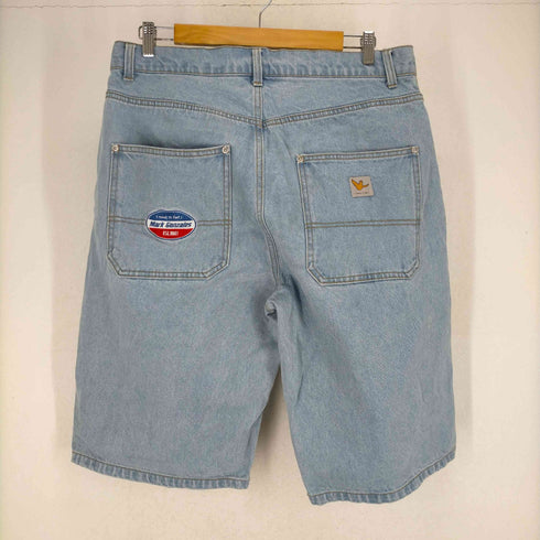 マークゴンザレス Mark Gonzales バックポケットロゴパッチワイドデニムショートパンツ メンズ JPN:L