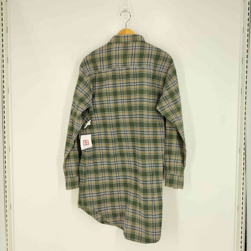 HANCO BAUMWOLLE 100% グランパシャツ プルオーバーチェックシャツ メンズ 41/42