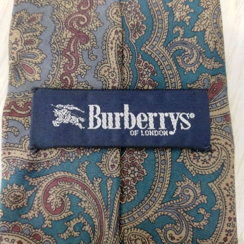 バーバリーズ BURBERRYS シルク100 ペイズリー柄ネクタイ メンズ