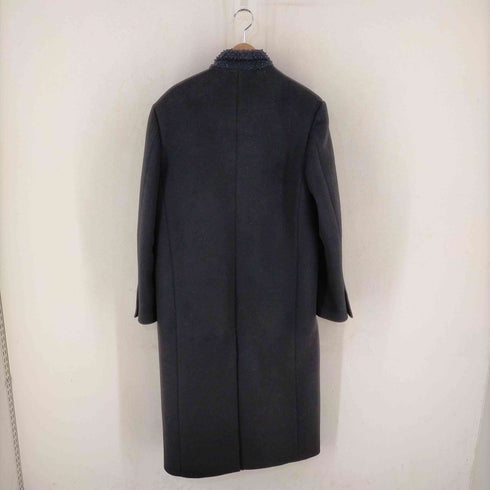 8ON8 knitted collar black wool coat メンズ import:M