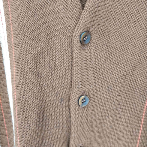 シアーズ Sears 60-70s KINGS ROAD ストライプアクリルカーディガン メンズ import:XL