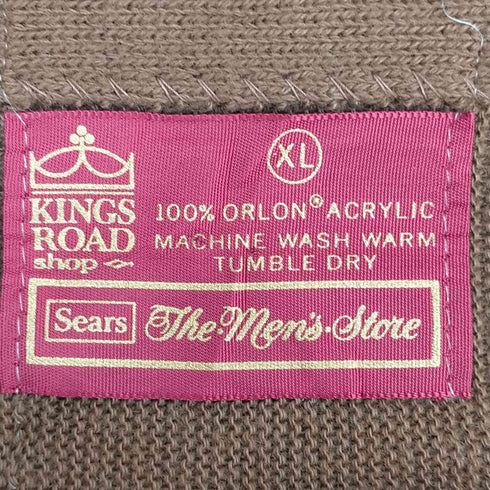シアーズ Sears 60-70s KINGS ROAD ストライプアクリルカーディガン メンズ import:XL