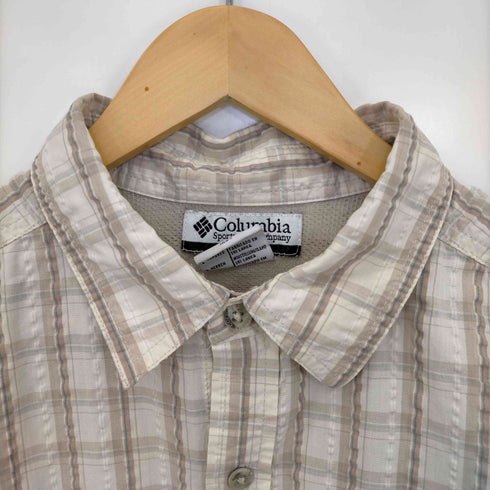 コロンビア Columbia 90-00s シアサッカー半袖シャツ メンズ import:L