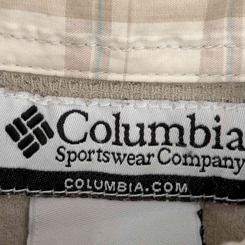 コロンビア Columbia 90-00s シアサッカー半袖シャツ メンズ import:L