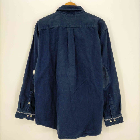 トミーヒルフィガー TOMMY HILFIGER 90-00s 刺繍 シャモアクロス エルボーパッチ シャツ メンズ import:L