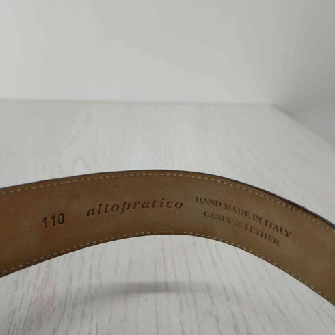 Altopratico イタリア製クロコレザーベルト メンズ
