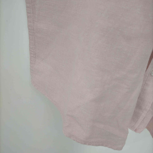 バナナリパブリック BANANA REPUBLIC バングラデシュ製 OVERSIZED FIT コットンリネン半袖シャツ メンズ import:M