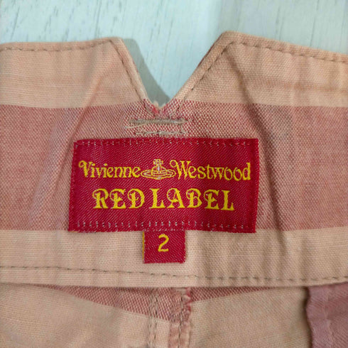 ヴィヴィアンウエストウッドレッドレーベル Vivienne Westwood RED LABEL 初期 シンチバック ボーダー パンツ レディース JPN:2