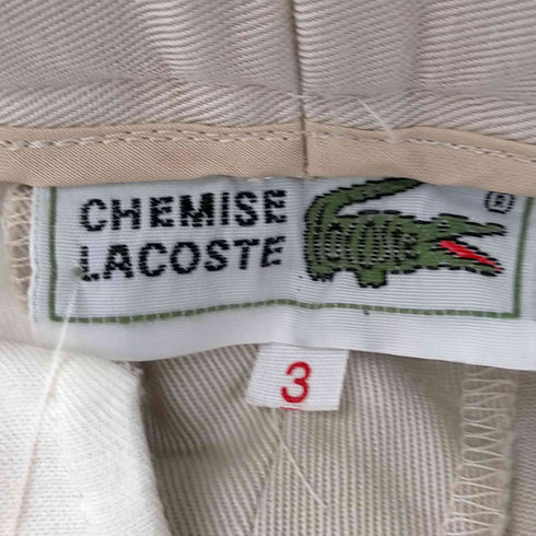 シュミーズ ラコステ CHEMISE LACOSTE 文字ワニ 日本製 2タックチノ メンズ JPN:3