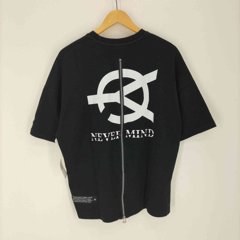 オーワイ OY NEVER MIND S/S TEE バックジップ プリント Tシャツ メンズ