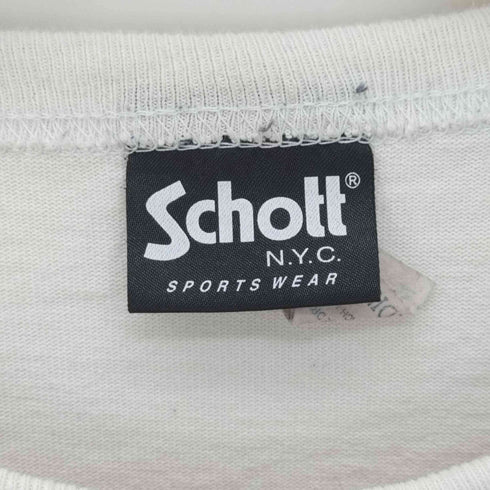 ショット Schott EMB T-SHIRT S/S NO.13 エンブロイダリー Tシャツ メンズ import:M