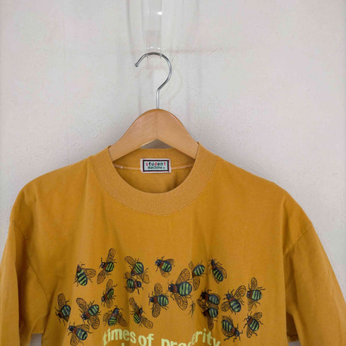 Student machine シングルステッチ ハチプリントTシャツ メンズ