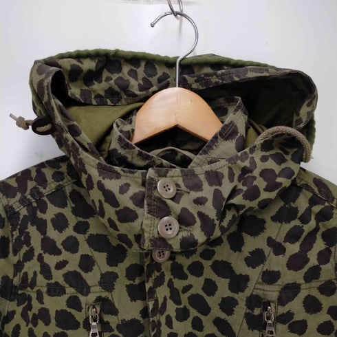 ヒステリックグラマー HYSTERIC GLAMOUR 袖ワッペン レオパードマウンテンパーカー メンズ FREE