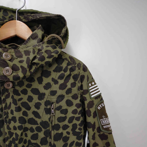 ヒステリックグラマー HYSTERIC GLAMOUR 袖ワッペン レオパードマウンテンパーカー メンズ FREE