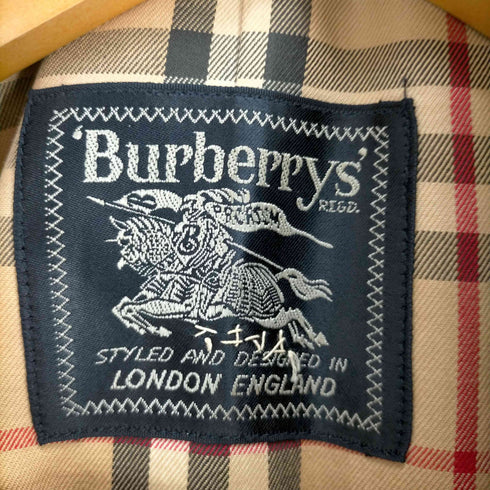 バーバリーズ BURBERRYS 70~80S REGDタグ 裏地ノヴァチェックステンカラーコート メンズ JPN:S