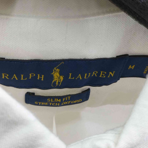 ラルフローレン RALPH LAUREN SLIM FIT STRETCH OXFORD ボニー刺繍 BD シャツ メンズ M