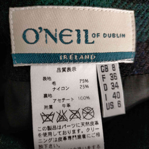 オニールオブダブリン ONEIL OF DUBLIN アイルランド製 フランネルチェック 巻きスカート レディース US6