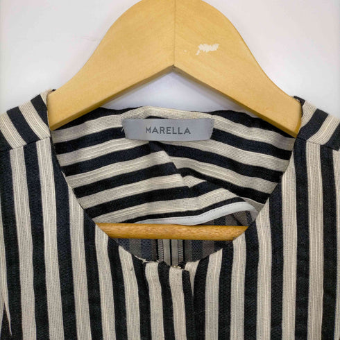 マレーラ MARELLA ラメ ストライプ ノースリーブワンピース レディース 36