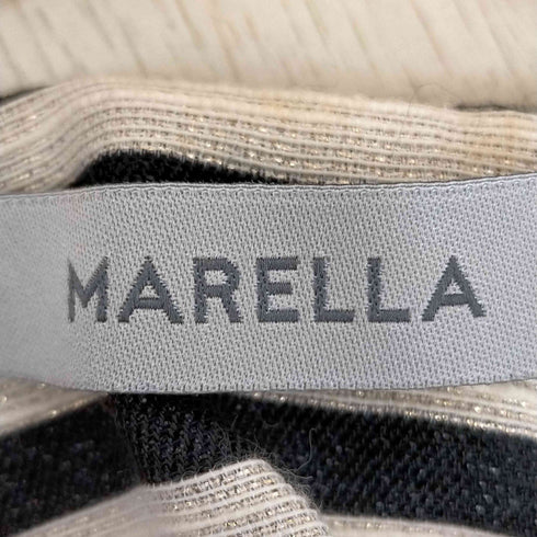 マレーラ MARELLA ラメ ストライプ ノースリーブワンピース レディース 36