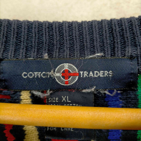 コットントレーダース Cotton Traders マルチカラー3Dニット メンズ JPN:XL