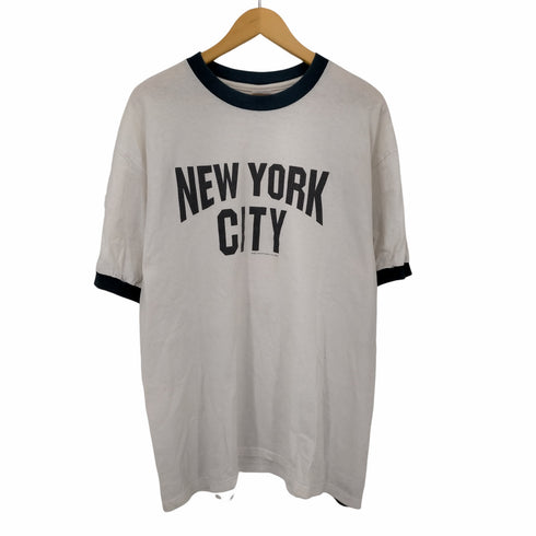 アンビル Anvil 00s NEWYORK CITY linger T-shirt リンガーTシャツ S&T World Products Inc B23コピーライト メンズ import:XL