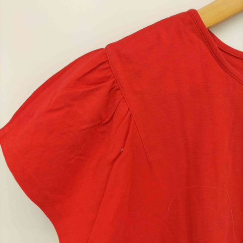 イヴサンローラン Yves Saint Laurent ロゴ刺繍 パフショルダー カットソー Tシャツ レディース import:M