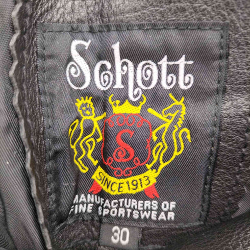 ショット Schott ストレート カウ レザー バイカー パンツ メンズ US:30-31