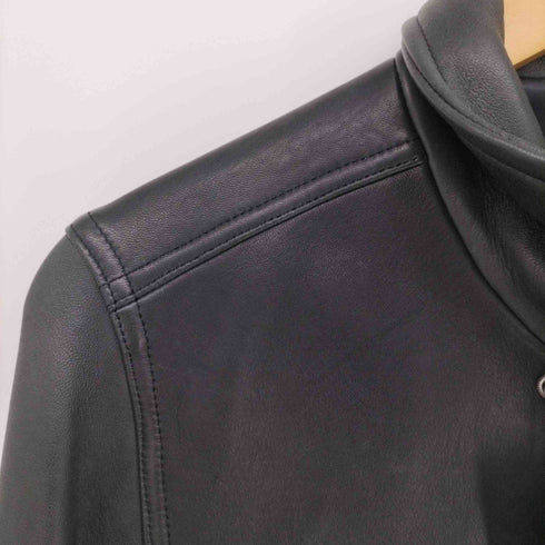 シャッフェン SCHAFFEN ラムレザー フルジップ シングル ライダース ジャケット メンズ JPN:1