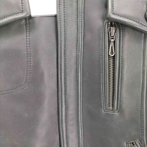 シャッフェン SCHAFFEN ラムレザー フルジップ シングル ライダース ジャケット メンズ JPN:1