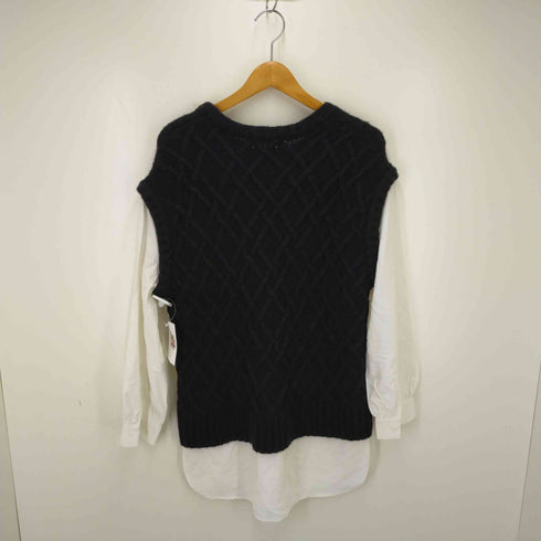 ローズバット ROSEBUD ケーブル編みレイヤードニット レディース F