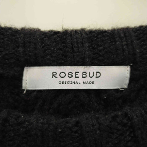 ローズバット ROSEBUD ケーブル編みレイヤードニット レディース F