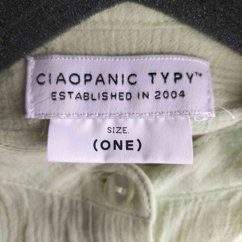 チャオパニックティピー CIAOPANIC TYPY ボリュームスリーブバンドカラーギャザーロングワンピース レディース ONE SIZE