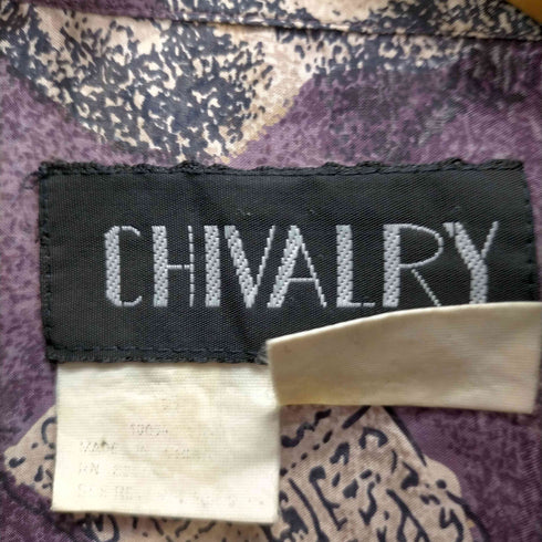 フメイ chivalry 総柄シルク半袖シャツ メンズ