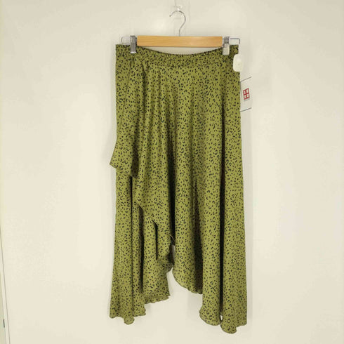 ザラ ZARA ANIMAL PRINT FLOWING SKIRT アニマル柄 イージーラップスカート レディース M