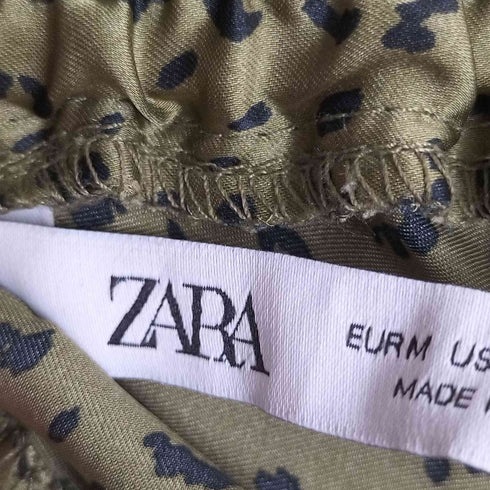 ザラ ZARA ANIMAL PRINT FLOWING SKIRT アニマル柄 イージーラップスカート レディース M