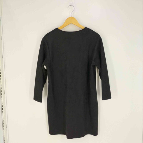 ザラ ZARA FAUX SUEDE V-NECK MINI DRESS フェイクスウェードVネックミニドレス ワンピース レディース import:XS