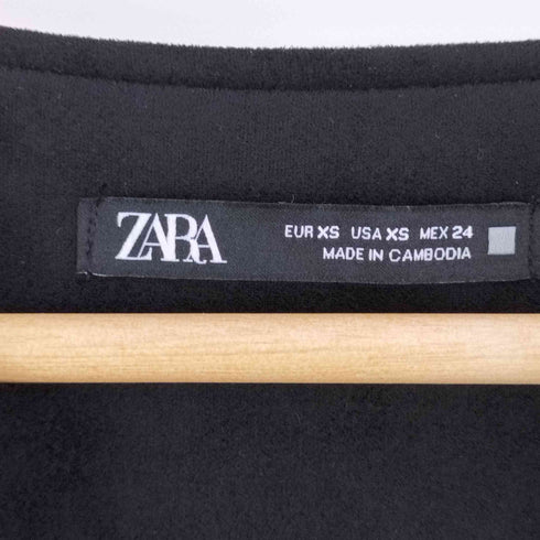 ザラ ZARA FAUX SUEDE V-NECK MINI DRESS フェイクスウェードVネックミニドレス ワンピース レディース import:XS