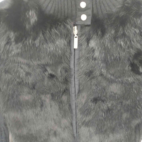 べべ BeBe タイトリブトップス ジップ ラビットファー レディース JPN:S