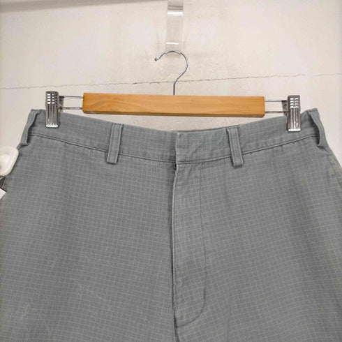 ステューシー Stussy 90s 紺タグ MADE IN USA コットンチェックショートパンツ メンズ US:32-33