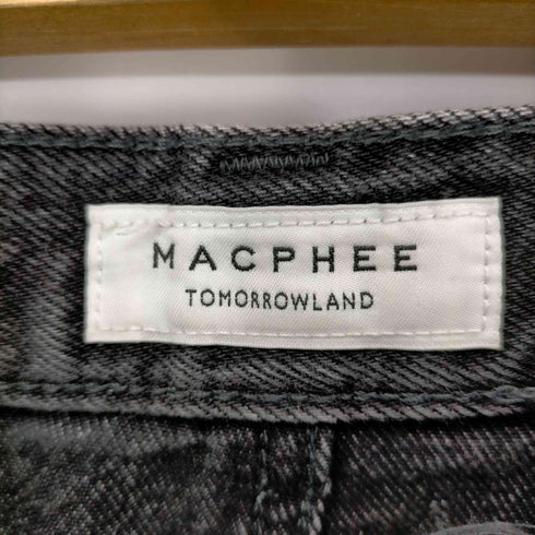 マカフィー MACPHEE コットンブラックデニム セミワイドパンツ レディース JPN:34