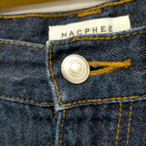 マカフィー MACPHEE ハイウエストデニムワイドパンツ レディース JPN:36