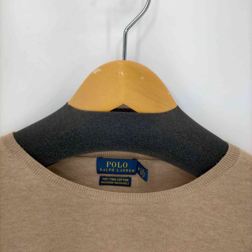 ポロラルフローレン POLO RALPH LAUREN PIMA COTTON 裾ポニー 半袖ニット レディース import:M