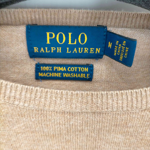ポロラルフローレン POLO RALPH LAUREN PIMA COTTON 裾ポニー 半袖ニット レディース import:M