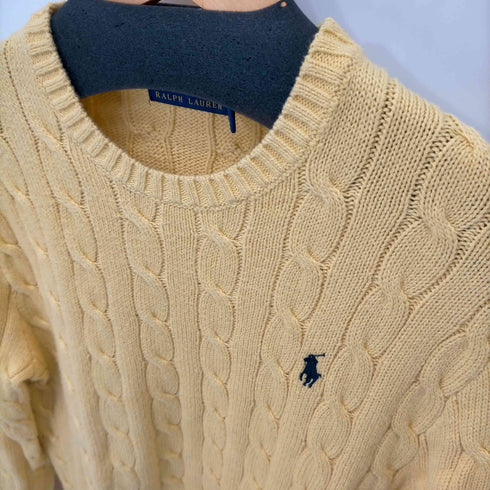 ポロラルフローレン POLO RALPH LAUREN スモールポニー刺繍ケーブルコットンニット レディース import:XS