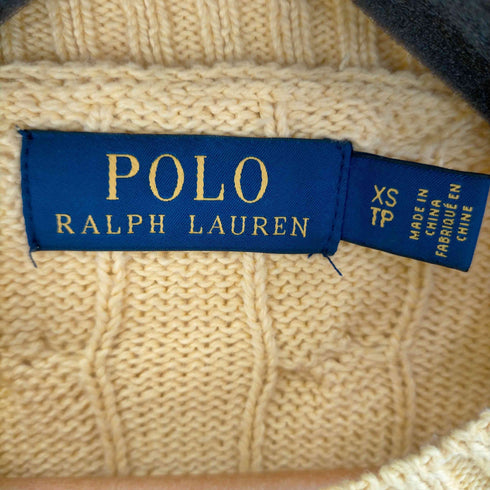 ポロラルフローレン POLO RALPH LAUREN スモールポニー刺繍ケーブルコットンニット レディース import:XS