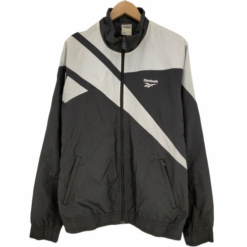 リーボック Reebok Contrast Track Jacket ロゴ刺繍ナイロンジャケット メンズ 0