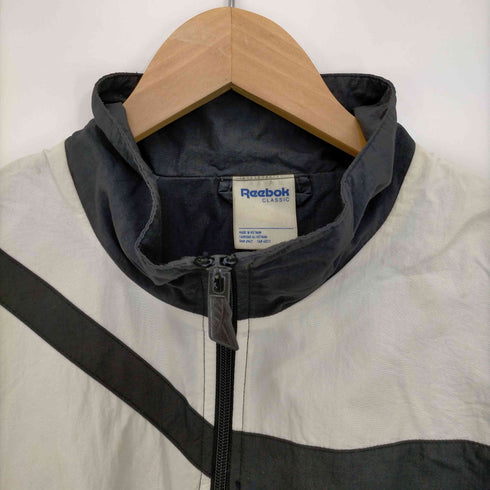 リーボック Reebok Contrast Track Jacket ロゴ刺繍ナイロンジャケット メンズ 0