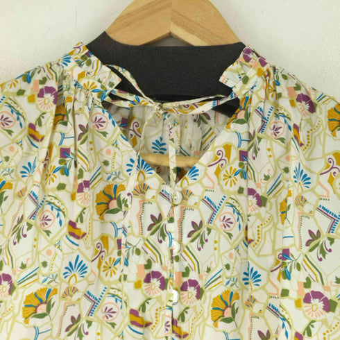 ジェイスローアン J.Sloane 花総柄ギャザー L/S ブラウス レディース JPN:M