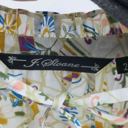 ジェイスローアン J.Sloane 花総柄ギャザー L/S ブラウス レディース JPN:M