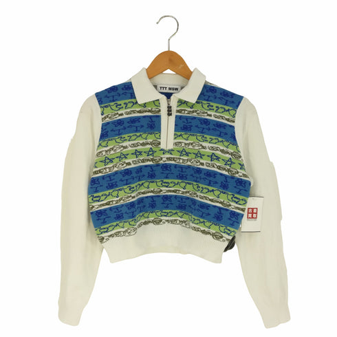 ティーモダンストリートウエア TTT_MSW Graffiti Knit Polo グラフィティー ニットポロ レディース JPN:S